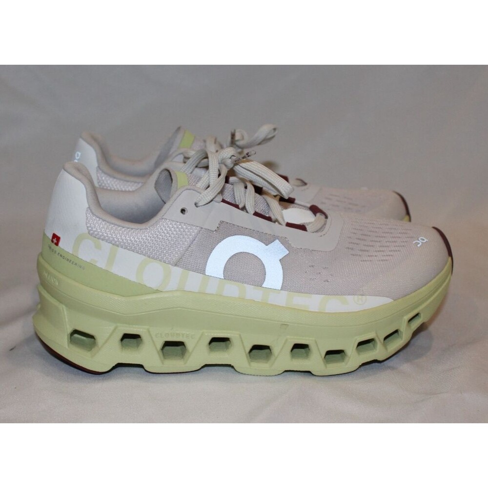 ON CLOUD MEN'S‎ CLOUDMONSTER ATHLETIC SHOES FROST/ACACIA NEW 13 - Picture 2 of 9